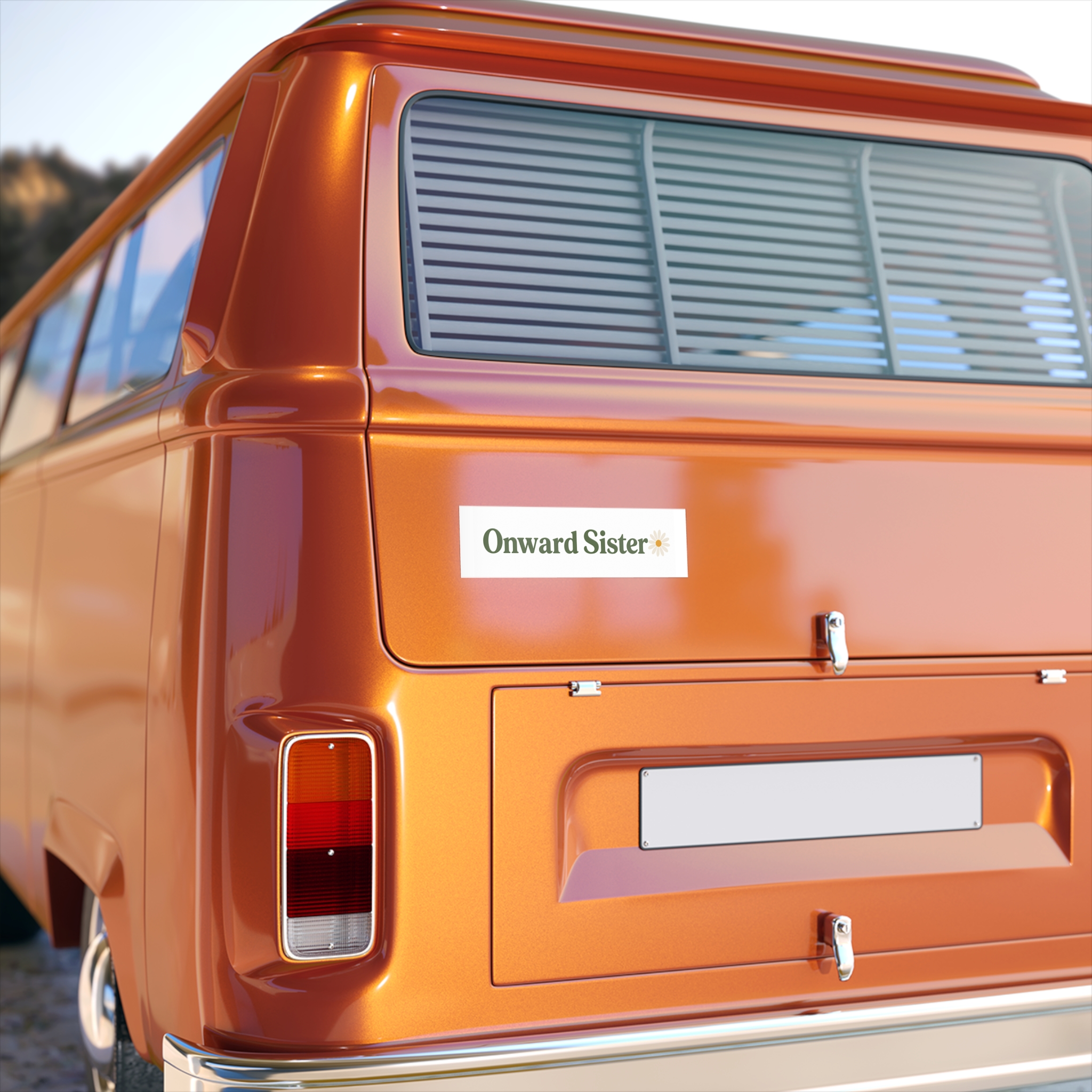 Onward Sister Bumper Sticker — Floral Daisy Decal for Cars, Vans & Luggage - Image 4