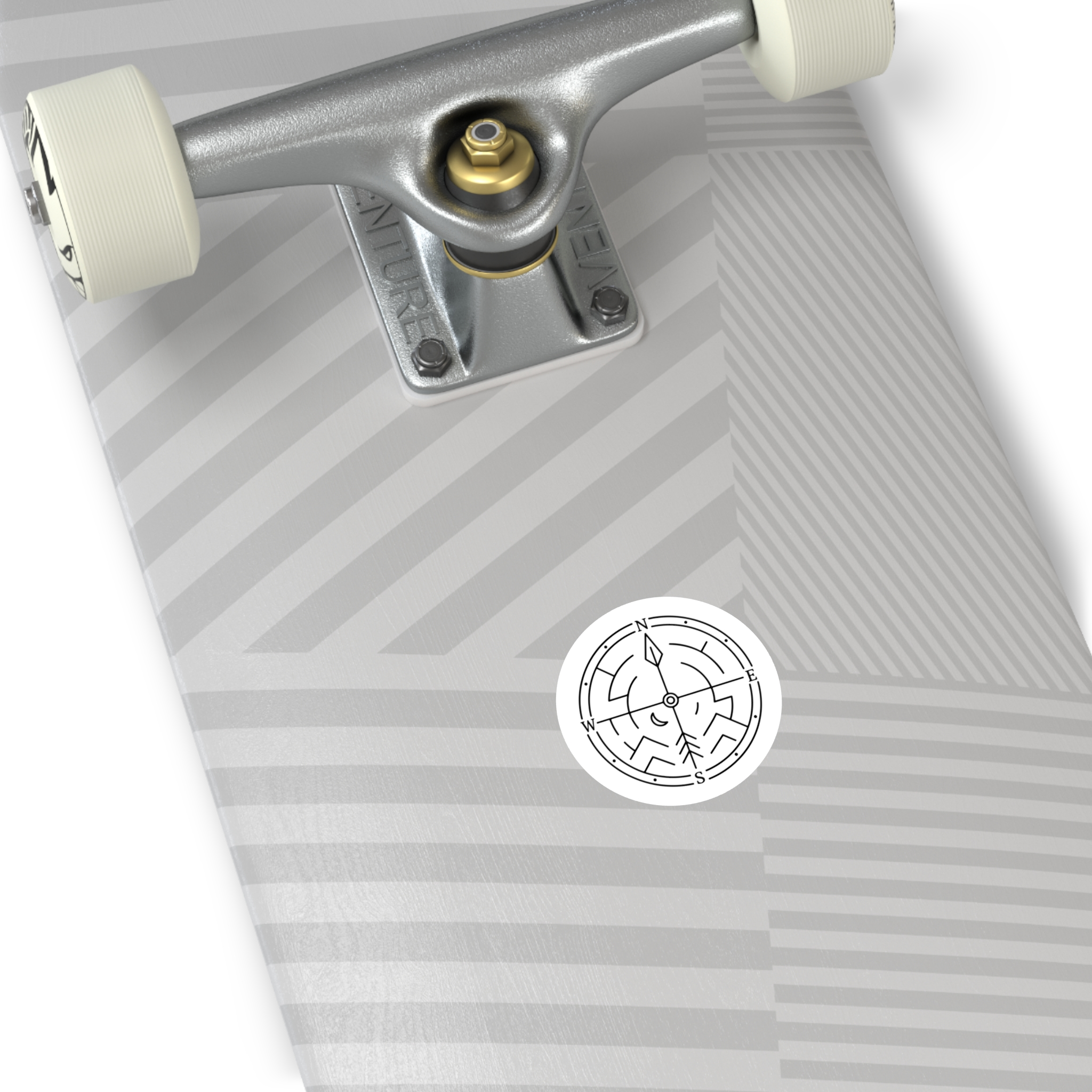 Onward Sister Logo Sticker — Compass & Mountain Maze Sticker (Indoor/Outdoor) - Image 3