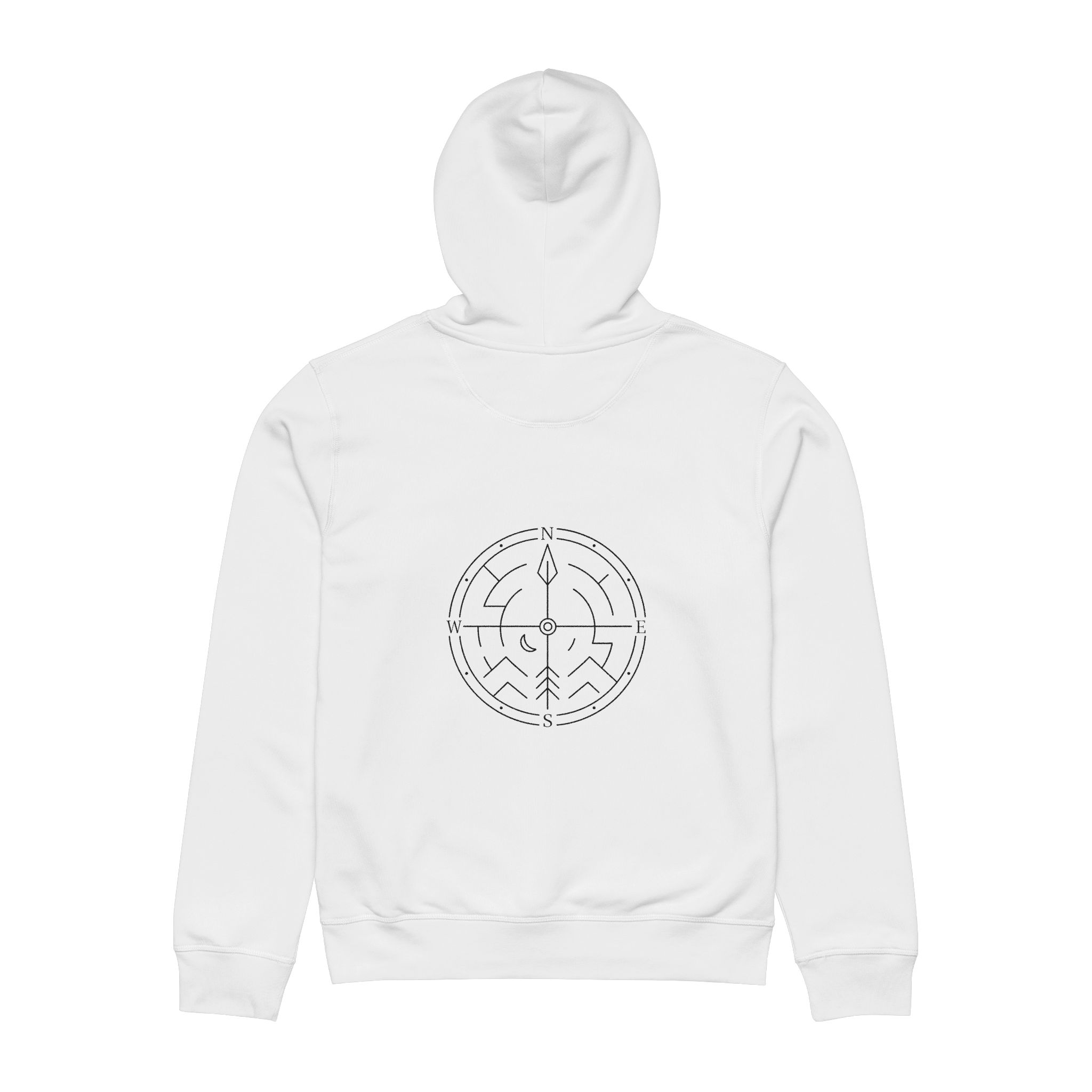 Onward Sister Organic Cotton Hoodie — Compass & Mountain Maze - Image 2