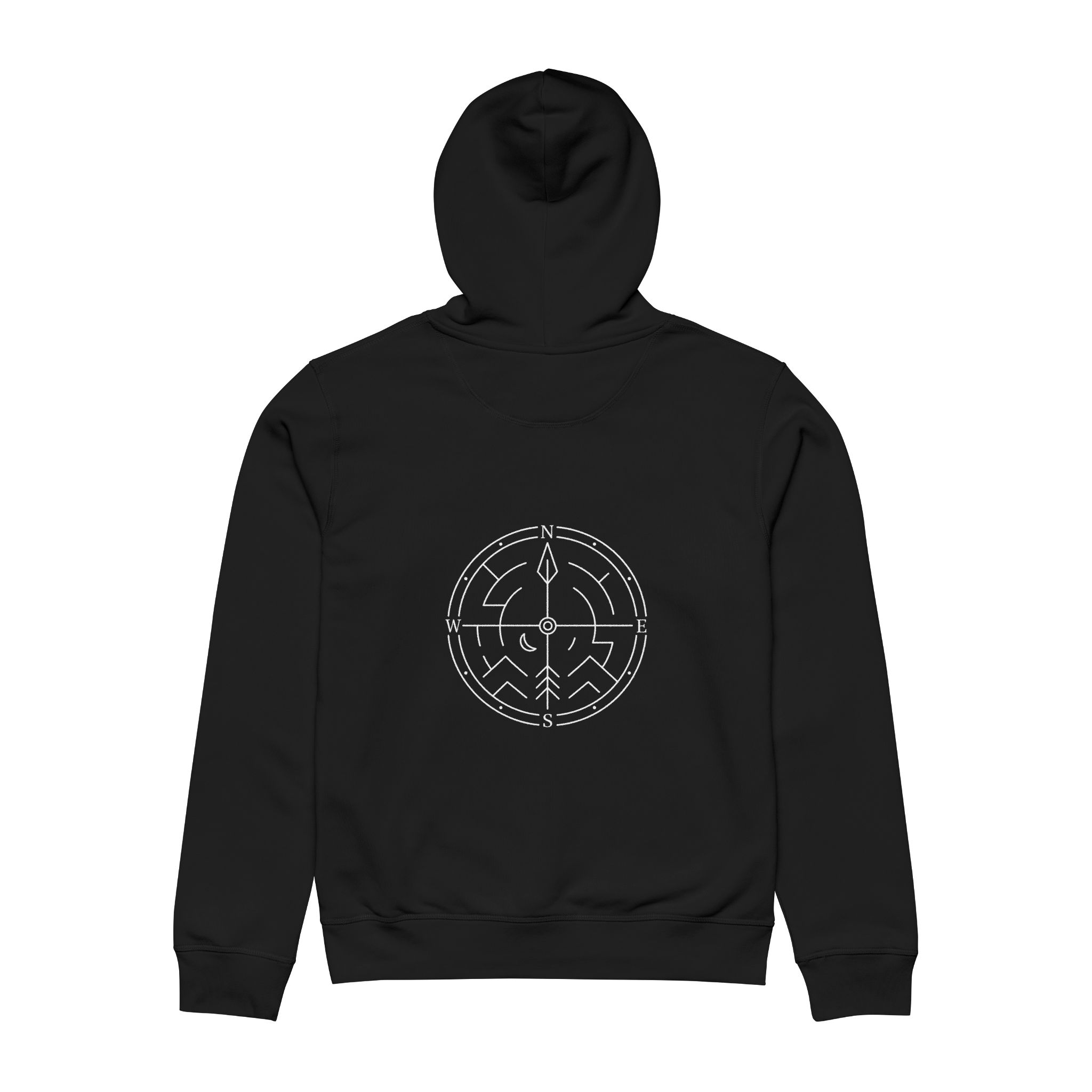 Onward Sister Organic Cotton Hoodie — Compass & Mountain Maze - Image 2