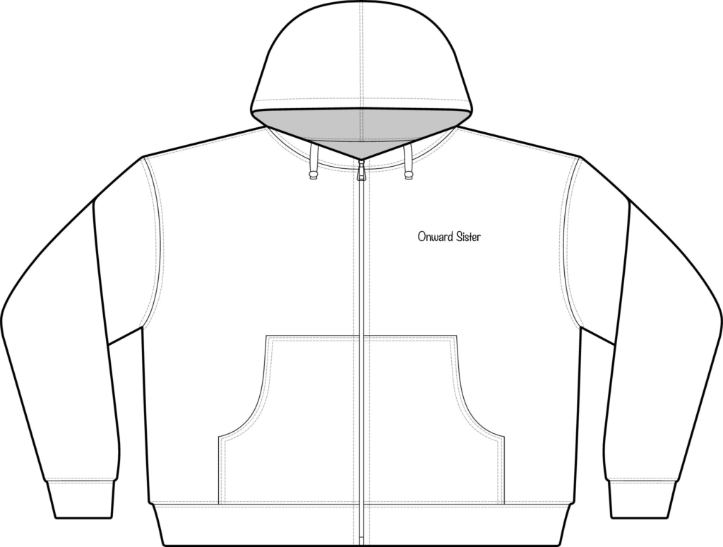 Onward Sister Organic Cotton Zip-Up Hoodie — Compass & Mountain Maze