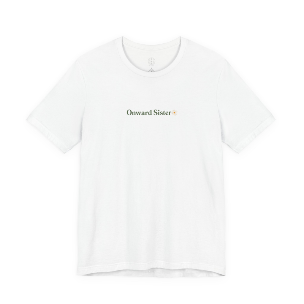 Onward Sister Ethical T-Shirt — Green Onward Sister & Daisy