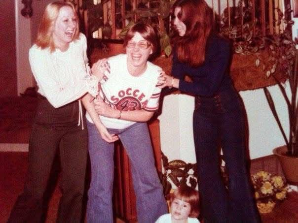 A photo of Sandra as a teen with her best friends in the 1970s. Image permission by Sandra given to Onward Sister.