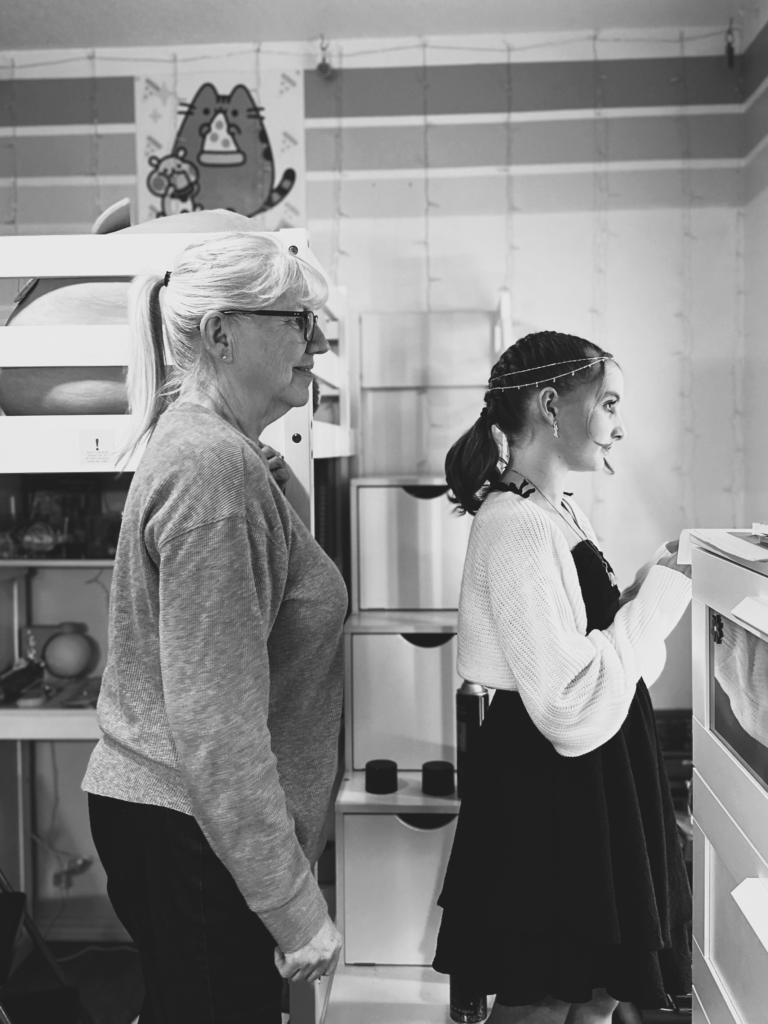 A photo of Sandra, our family matriarch, and her youngest grand daughter. Photo taken and copyrighted by Sue Evergreen.