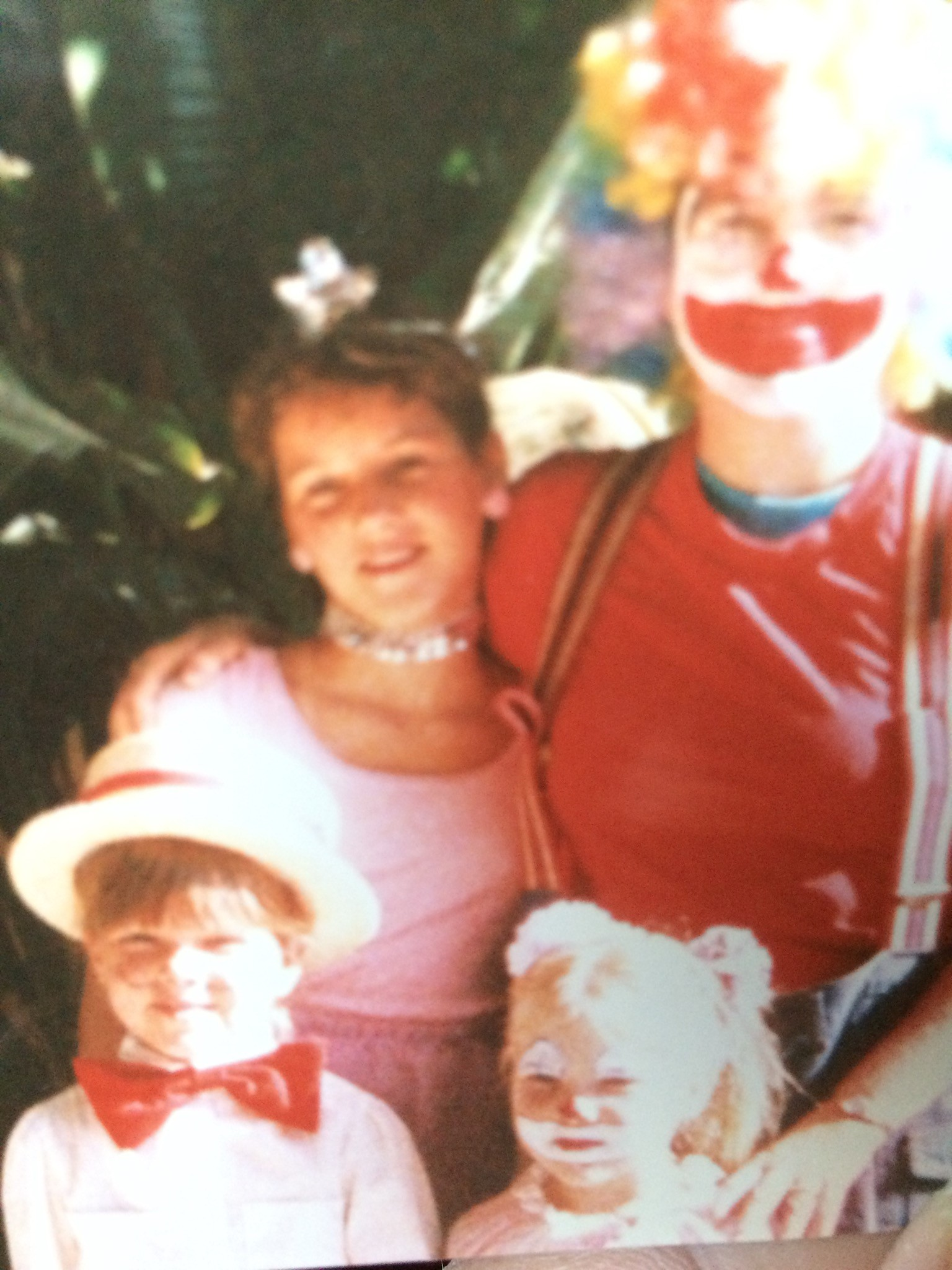 Sandra with her three youngest daughters in costumes on Halloween in 1983. Image copyrighted by Sue Evergreen.