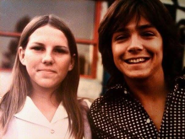 A photo of Sandra in the 1970's with David Cassidy. Image permission given by Sandra to Onward.