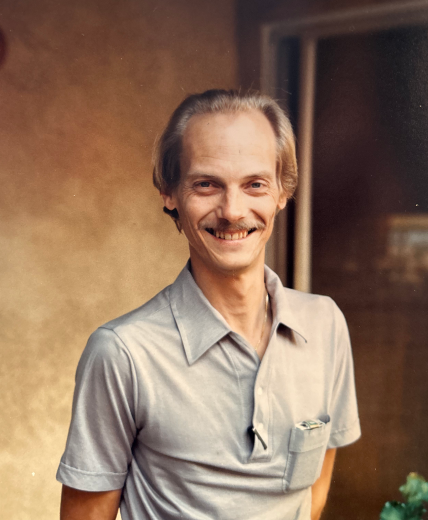 A photo of Suzanne's husband, Art Wright. Photo permission was given by Suzanne Wright to Onward Sister.
